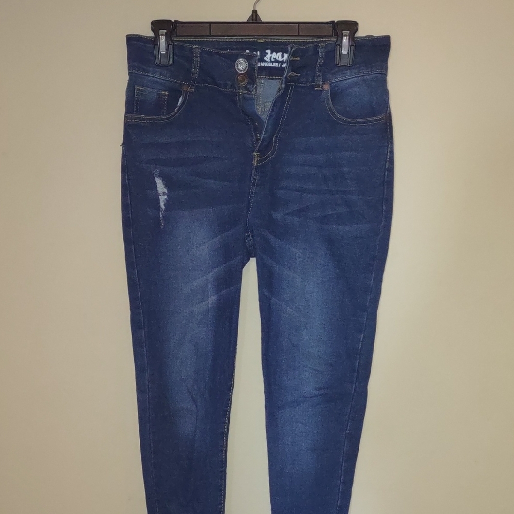 Pastel Junior High Rise Distressed Jeans NY/LA/Japan